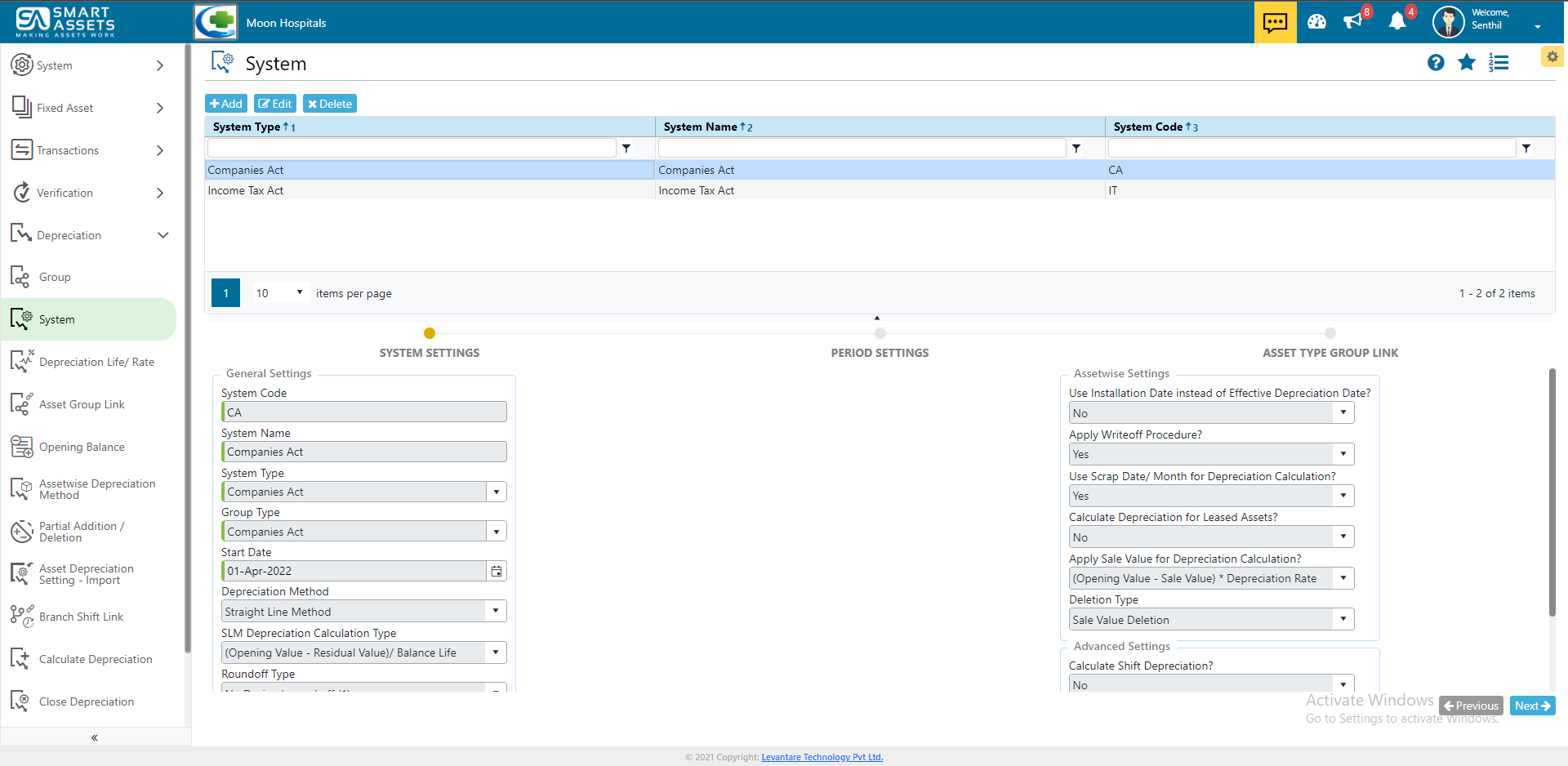 Fixed Asset Depreciation software in IndiaLevantare Technology Pvt Ltd